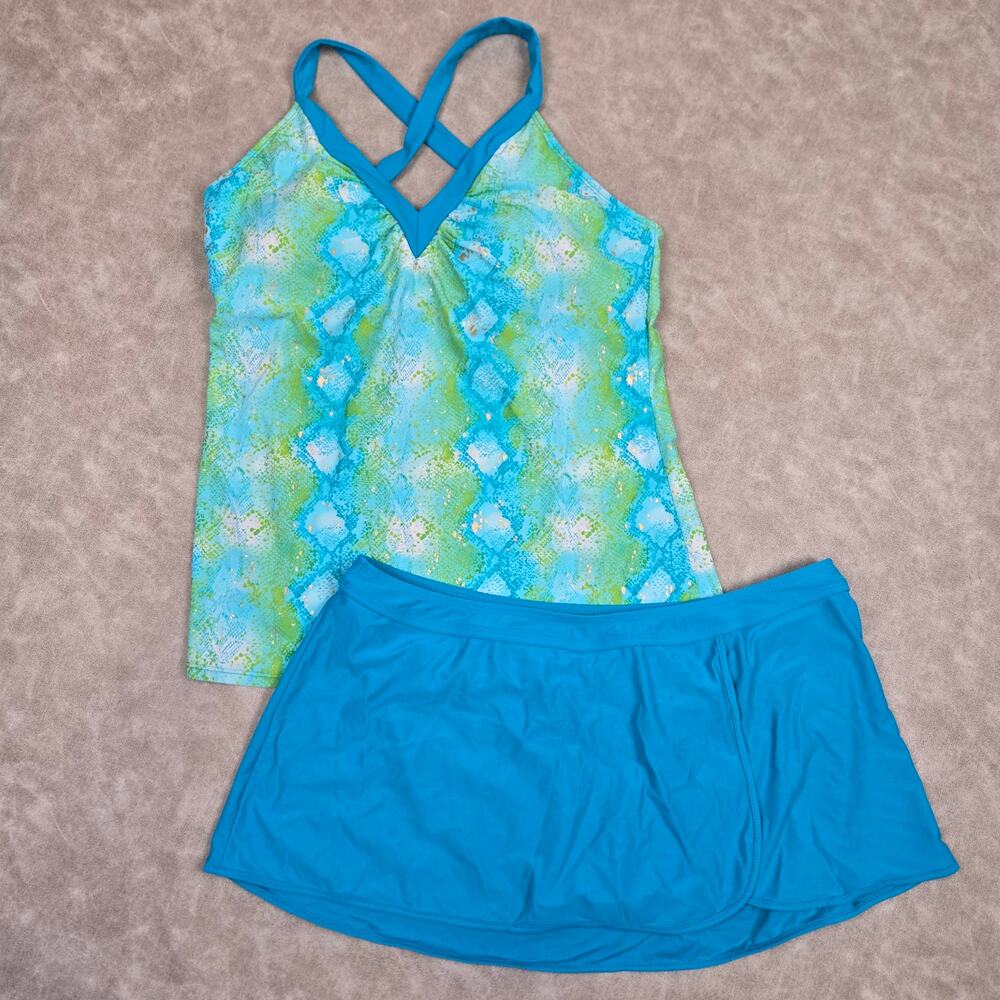 Jaclyn Smith Swimsuit Size 18 Tankini and Swim Skirt